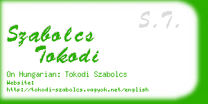 szabolcs tokodi business card